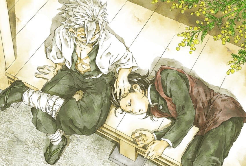 shinazugawa sanemi and shinazugawa genya (kimetsu no yaiba) drawn by youraku