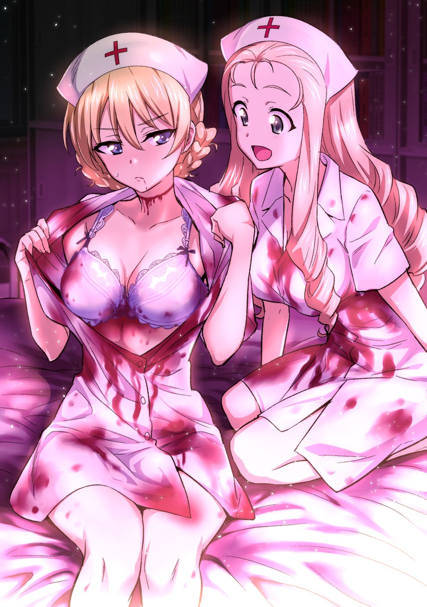 darjeeling and marie (girls und panzer) drawn by nakahira_guy