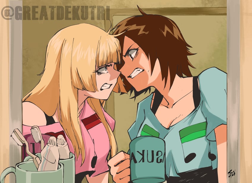 souryuu asuka langley, ikari shinji, kazama asuka, and lili (neon genesis evangelion and 1 more) drawn by greatdekutri