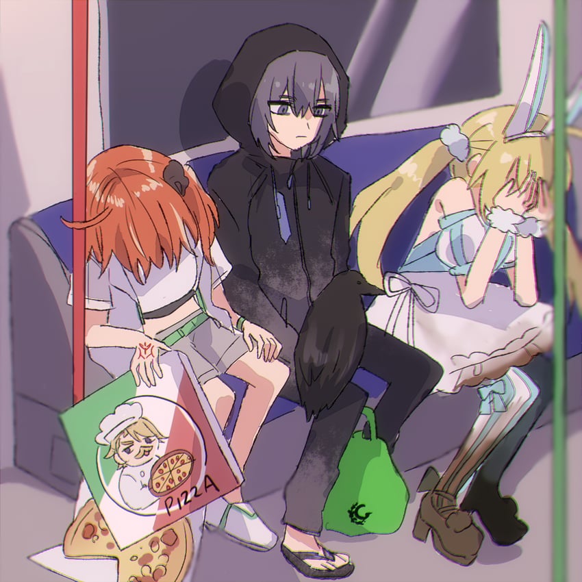artoria pendragon, fujimaru ritsuka, artoria caster, oberon, and goredolf musik (fate and 1 more) drawn by mizumi_(mizmi)