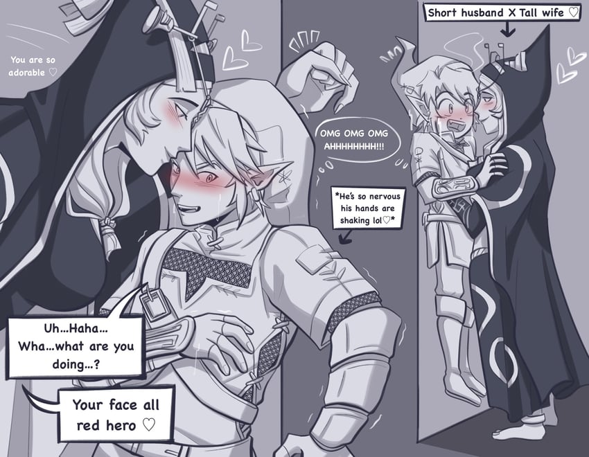 link and midna (the legend of zelda) drawn by pichichustudio