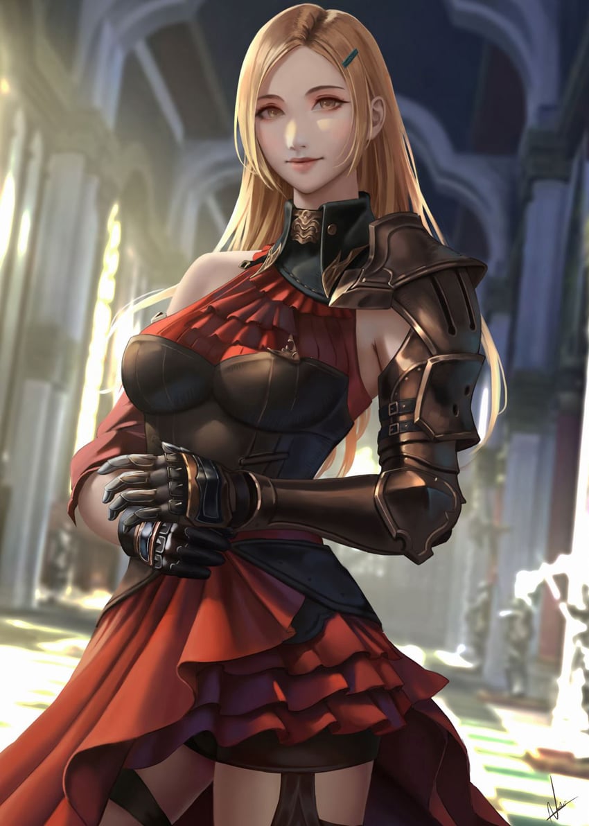 warrior of light (final fantasy and 1 more) drawn by nibelart