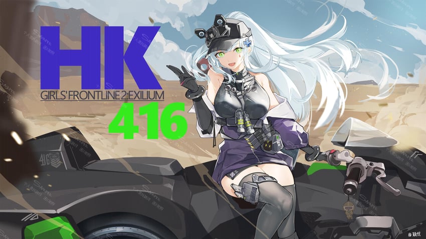 hk416 and klukai (girls' frontline and 1 more) drawn by liu_zhao