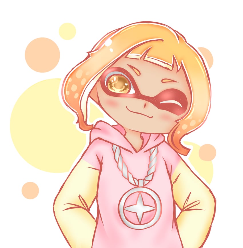 inkling player character and inkling girl (splatoon) drawn by bleochrsym-tsuqmo