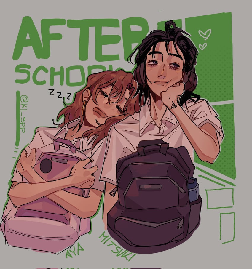 koga mitsuki and oosawa aya (kininatteru hito ga otoko ja nakatta) drawn by kl_spp