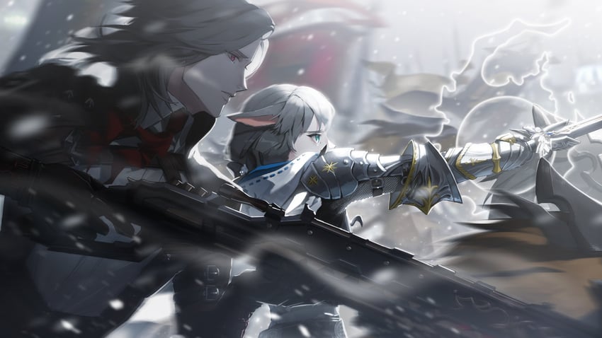 warrior of light (final fantasy and 1 more) drawn by migo45