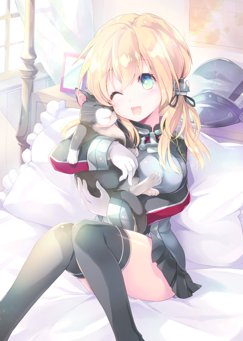prinz eugen and unsinkable sam (kantai collection) drawn by ayuya_naka_no_hito