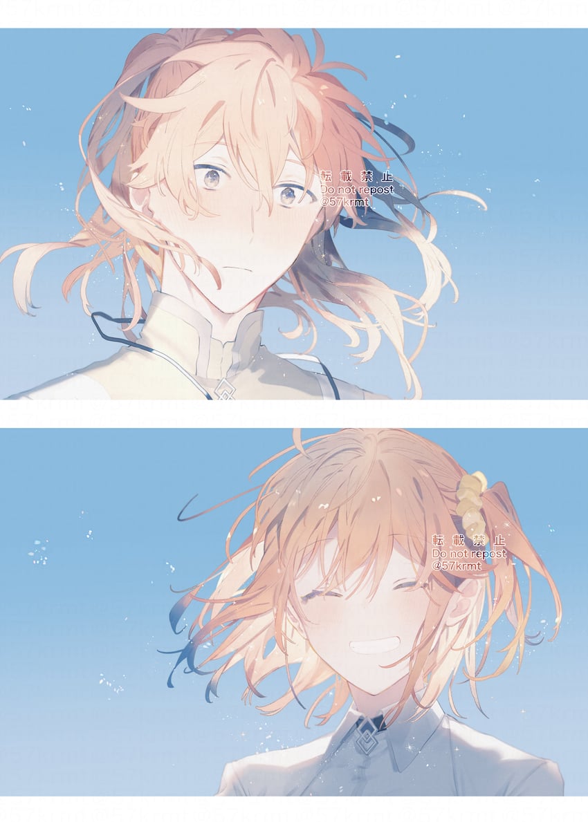 fujimaru ritsuka and romani archaman (fate and 1 more) drawn by 57krmt