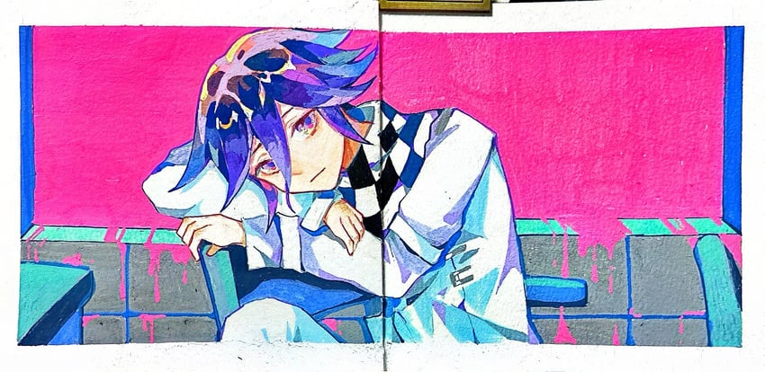 oma kokichi (danganronpa and 1 more) drawn by sanyue_bingbing