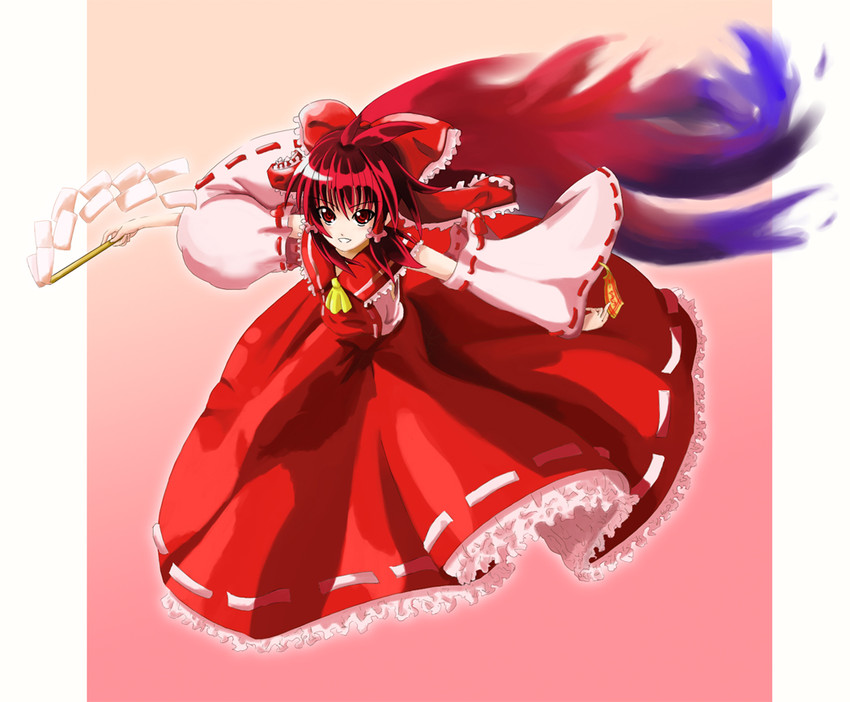 hakurei reimu (touhou) drawn by shuuichi_(gothics)