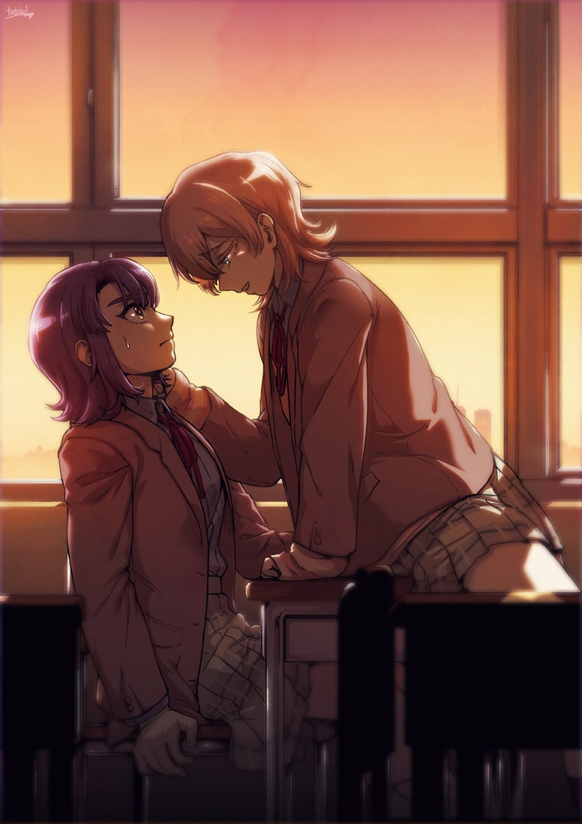 kusunoki muu and rei (milgram) drawn by tatugon