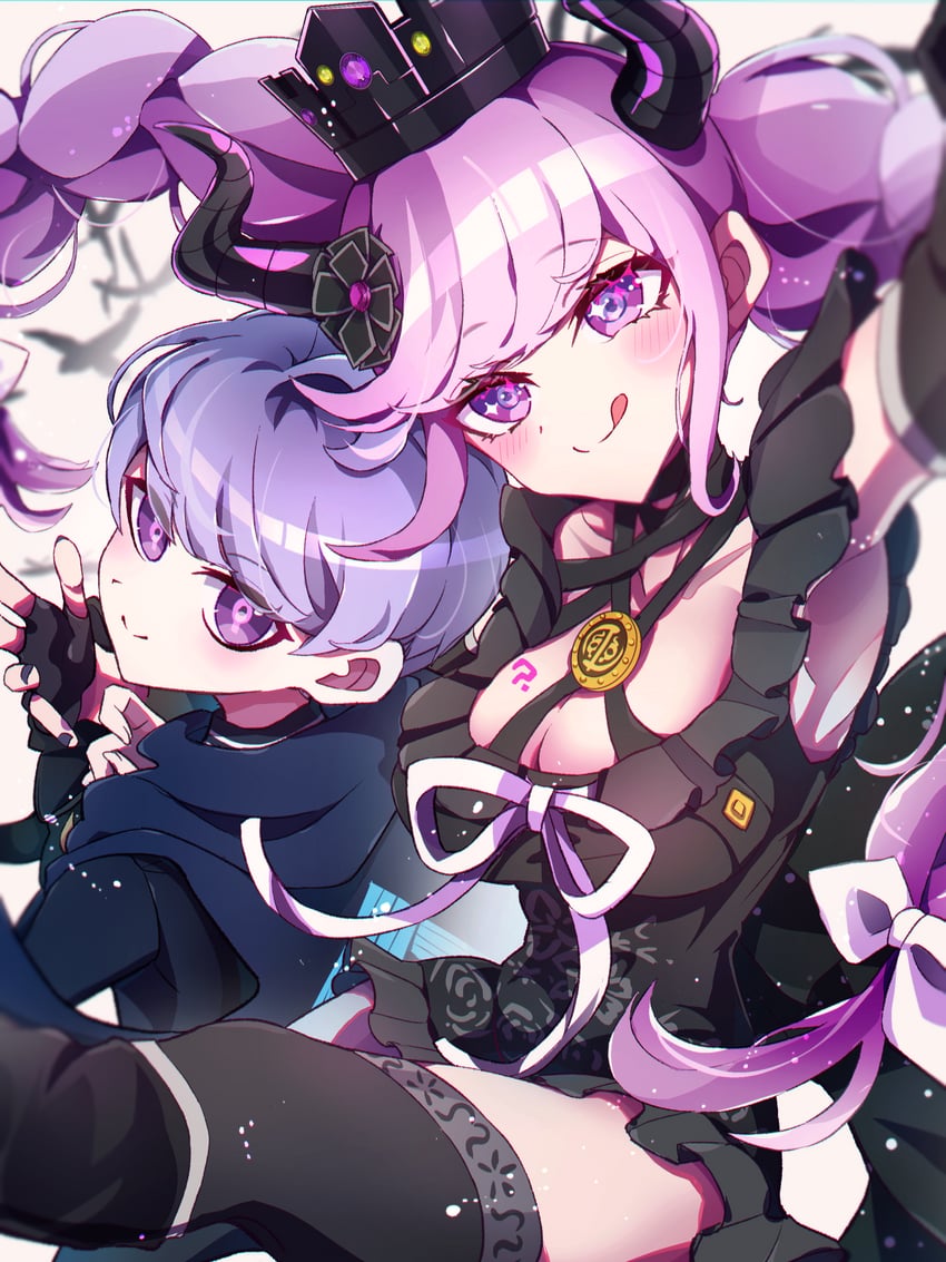 shinigami and yuma kokohead (master detective archives: rain code) drawn by suzukuru_(suzukurukuru373)