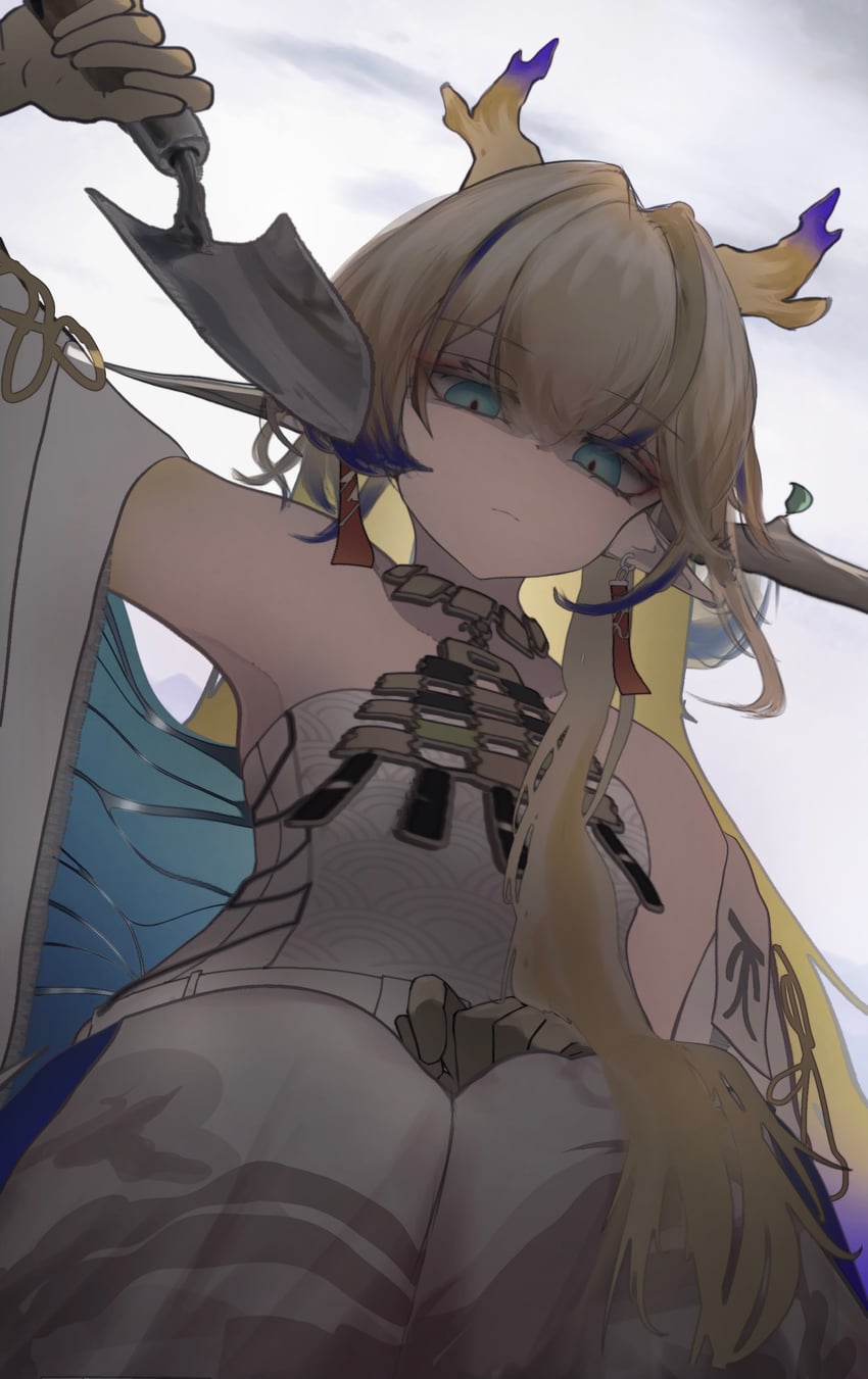 shu (arknights) drawn by mebe_(teadia_violet)