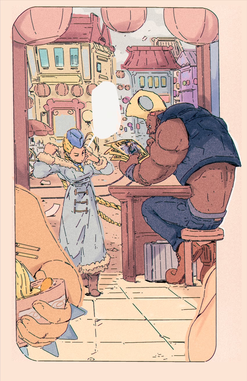 cammy white and birdie (street fighter and 1 more) drawn by michel_teru