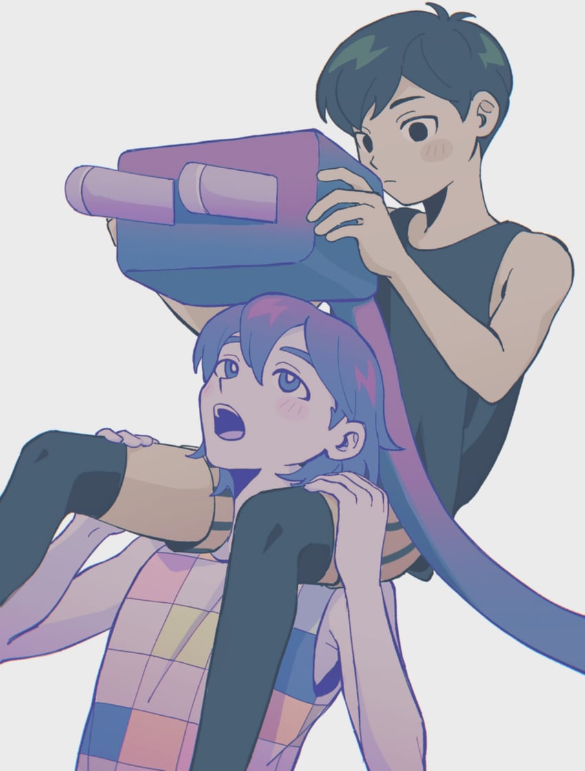 omori and kel (omori) drawn by bskrf_vc