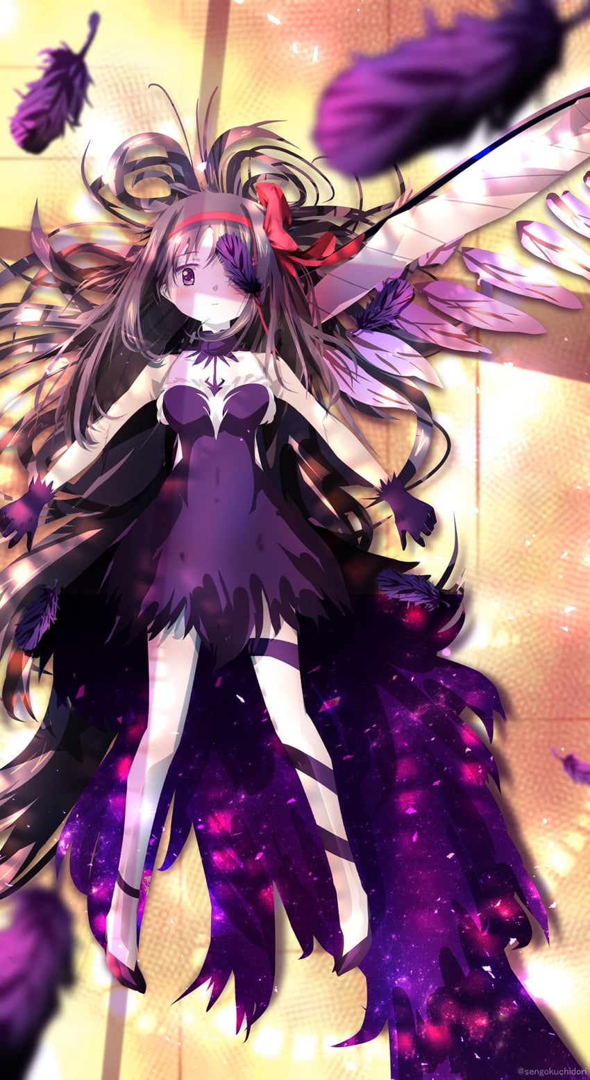 akemi homura and akuma homura (mahou shoujo madoka magica and 1 more) drawn by sengoku_chidori