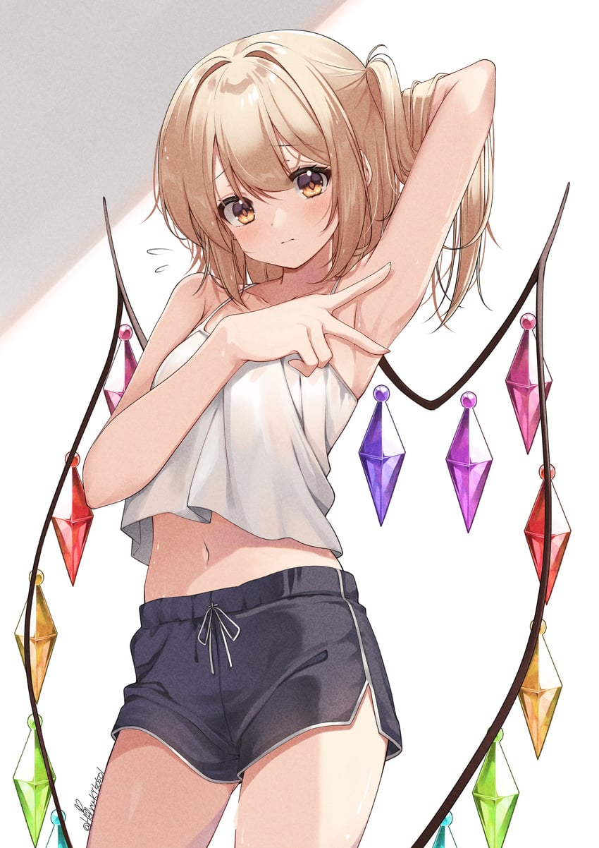 flandre scarlet (touhou) drawn by haruki_(colorful_macaron)