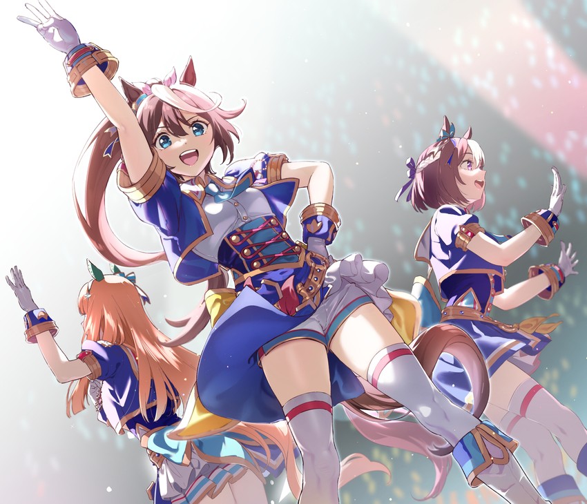 tokai teio, silence suzuka, and special week (umamusume) drawn by taromarun