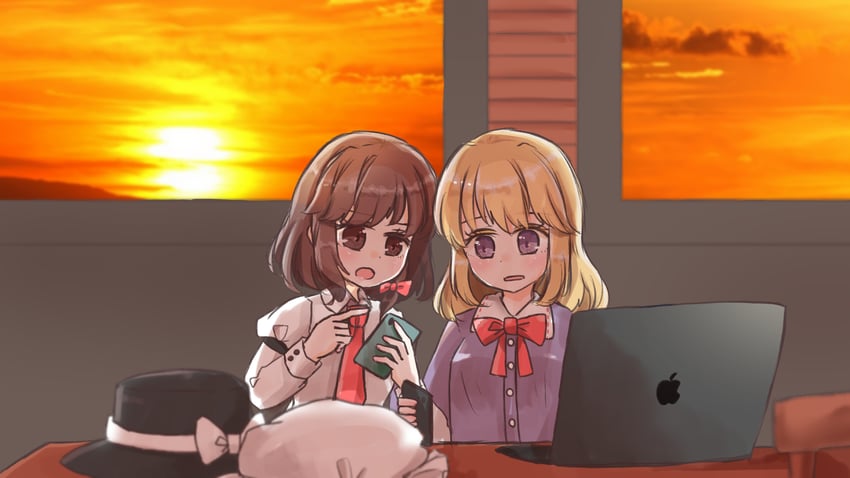 usami renko and maribel hearn (touhou) drawn by salt_(seasoning)