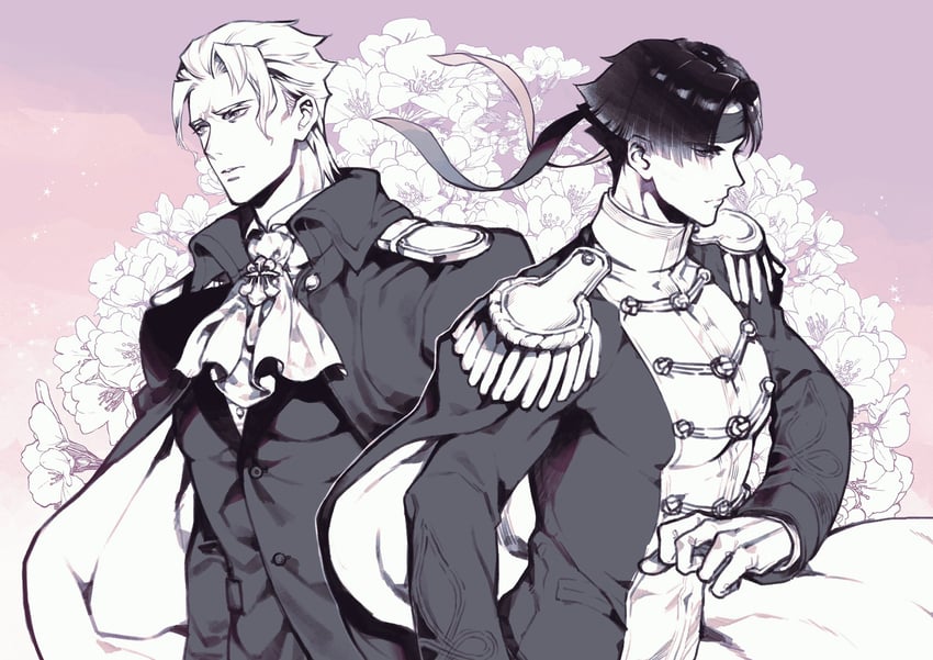 kazuma asogi and barok van zieks (ace attorney and 1 more) drawn by noi350