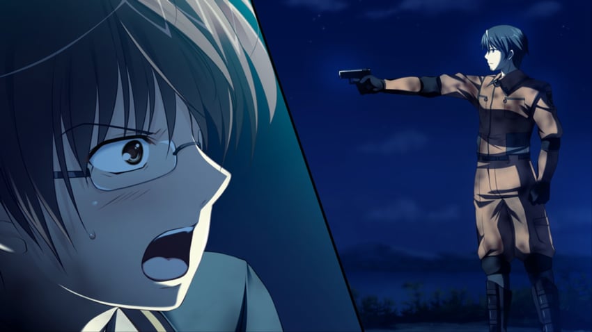 tenkawa natsuhiko and kasasagi watase (root double -before crime after days-)
