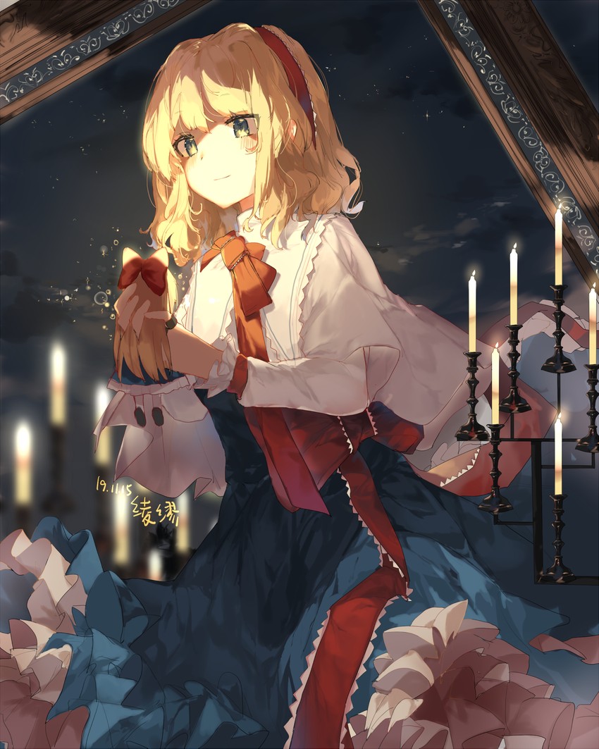 alice margatroid and shanghai doll (touhou) drawn by ling_mou