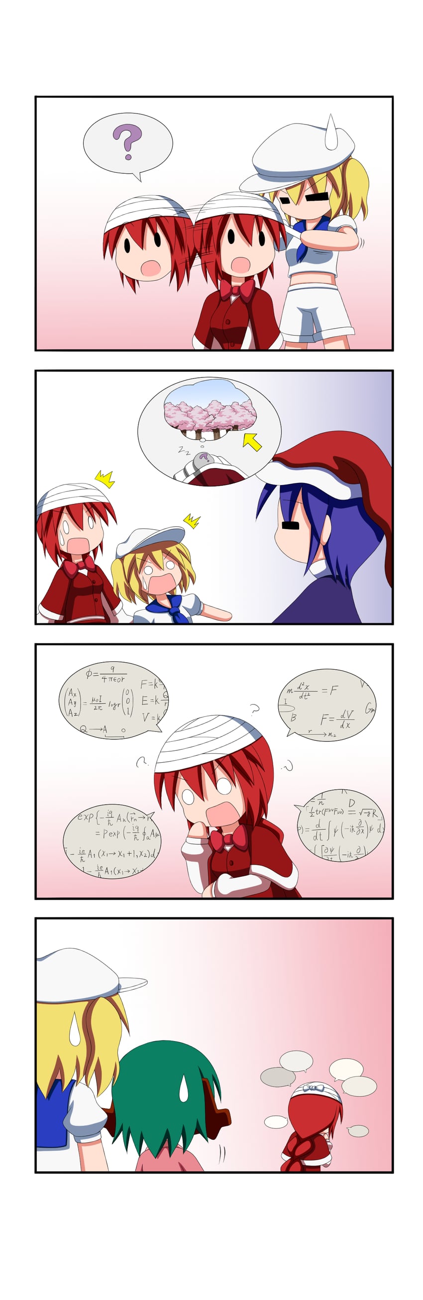 kasodani kyouko, doremy sweet, okazaki yumemi, and kitashirakawa chiyuri (touhou) drawn by rakugaki-biyori