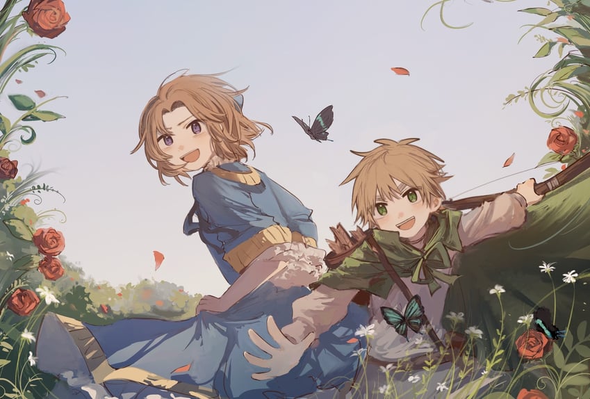 united kingdom and france (axis powers hetalia) drawn by woshifoufou