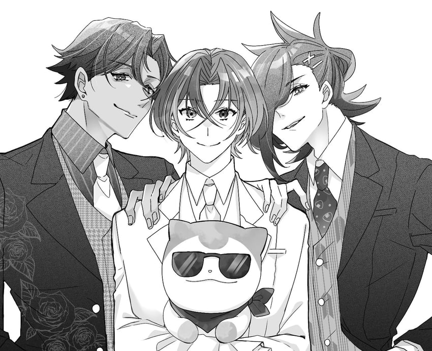 male alear, sommie, fogado, and kagetsu (fire emblem and 1 more) drawn by e8coofn0klibdx1