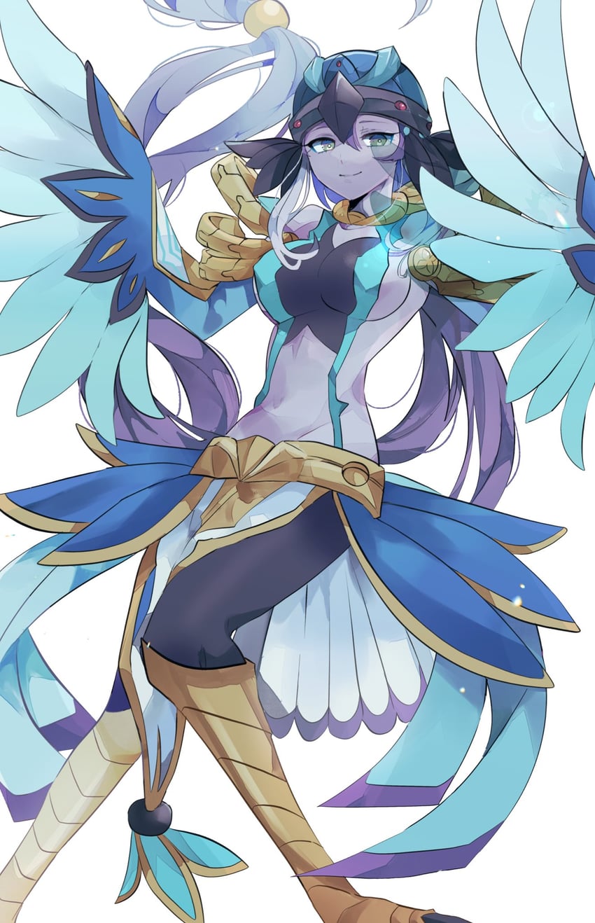 lyrilusc - ensemblue robin (yu-gi-oh!) drawn by teketeke_(tasutekete)
