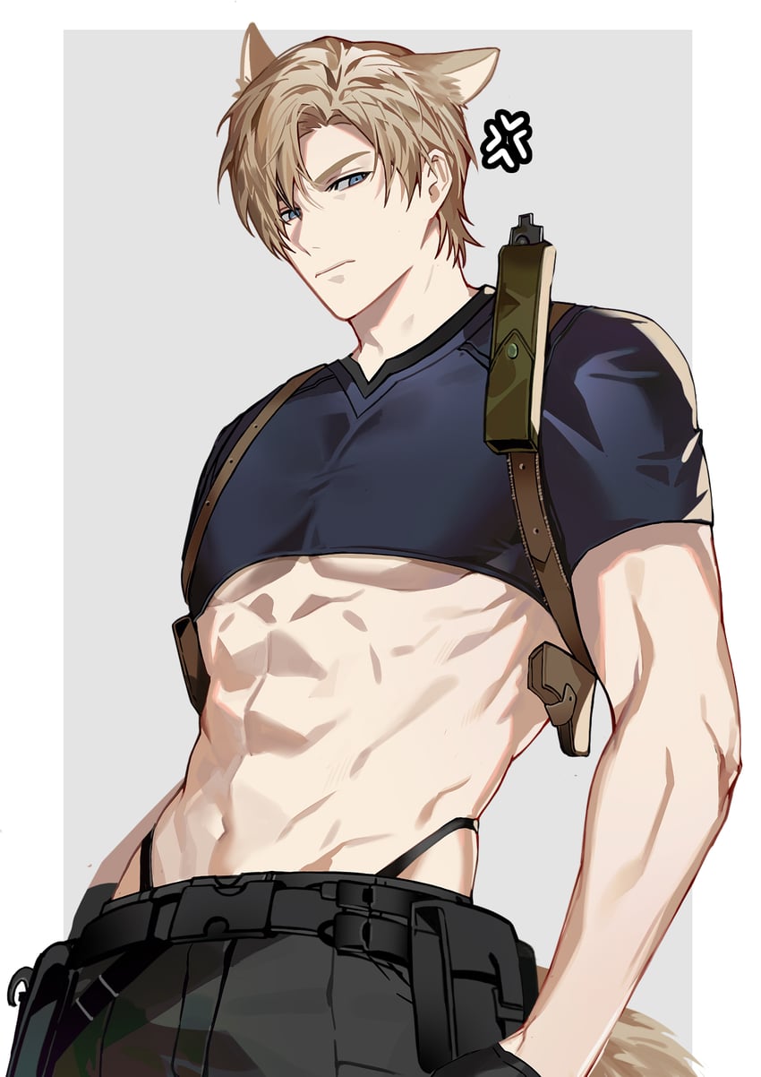 leon s. kennedy (resident evil and 1 more) drawn by jujeop