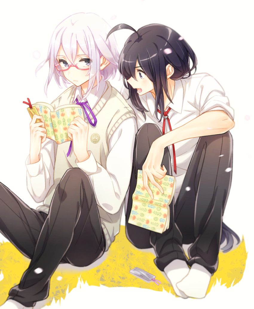 namazuo toushirou and honebami toushirou (touken ranbu) drawn by deretta