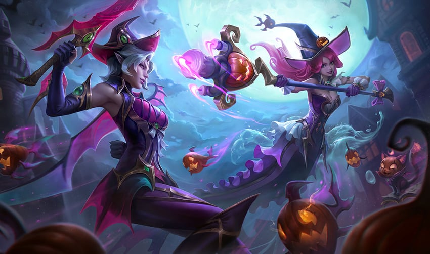 nami, fiora, yuumi, bewitching nami, bewitching yuumi, and 1 more (league of legends)
