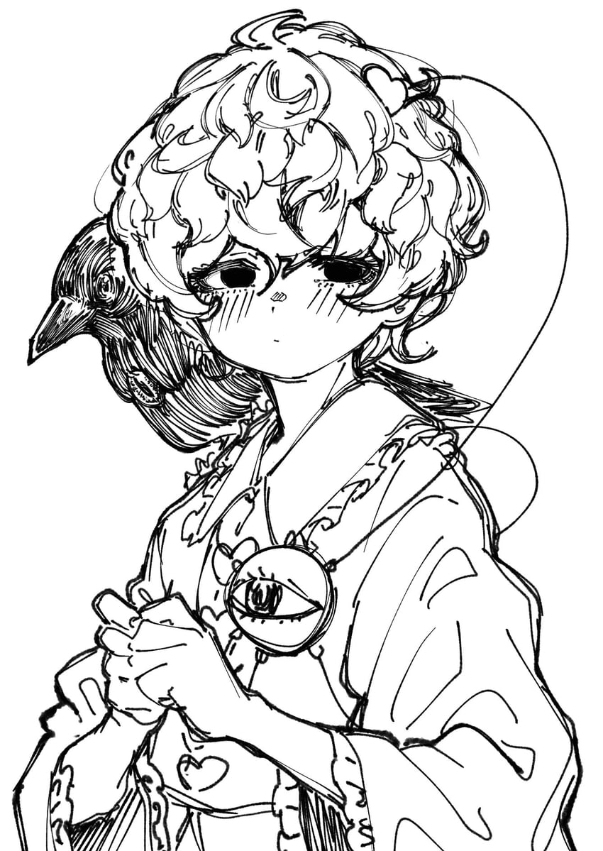komeiji satori and reiuji utsuho (touhou) drawn by fugota6509