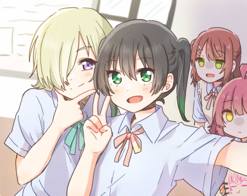 uehara ayumu, takasaki yu, tennoji rina, and mia taylor (love live! and 1 more) drawn by yoon_(yoon_lovelive)
