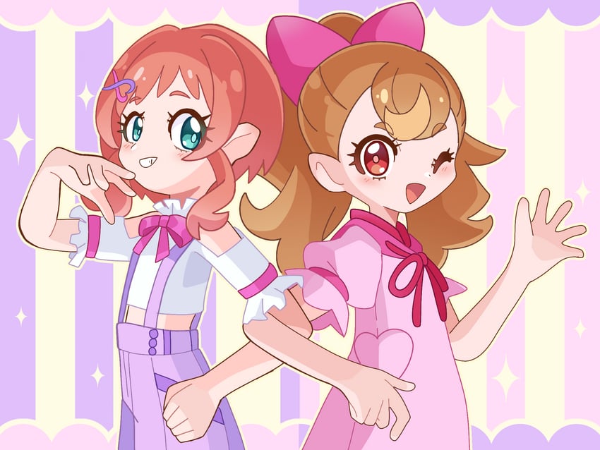 inukai komugi and inukai iroha (precure and 1 more) drawn by kuro_(user_uwrm3742)