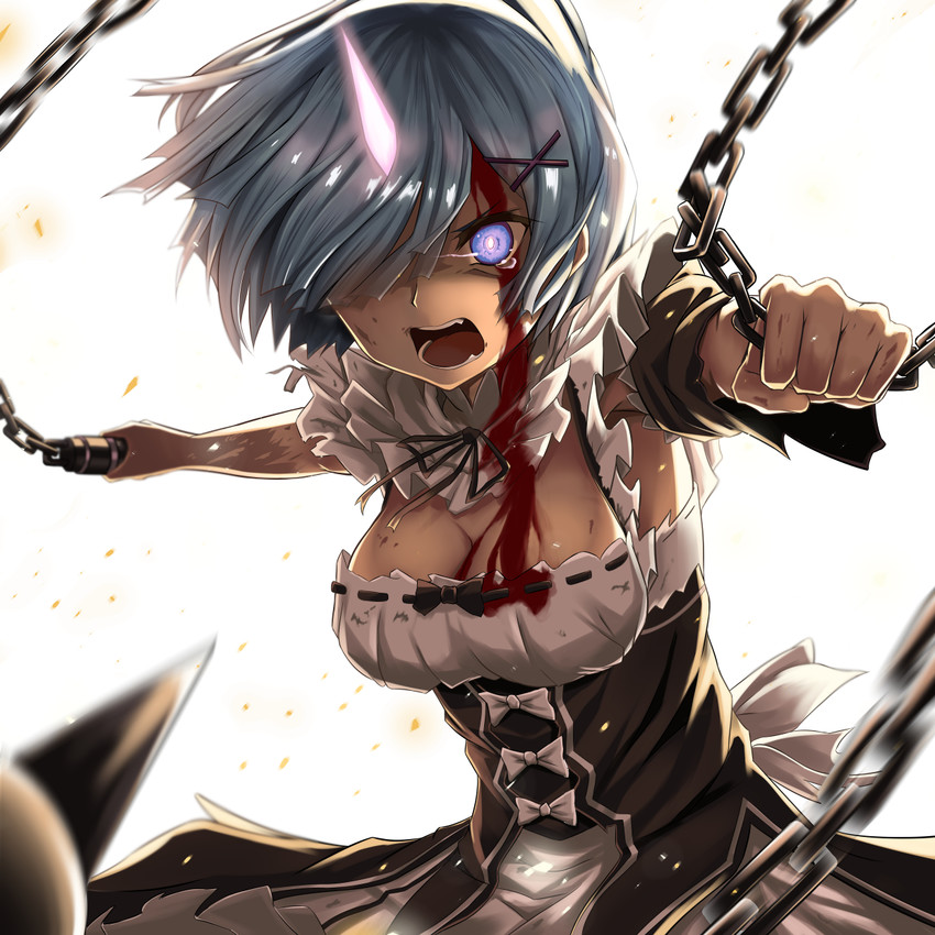 rem (re:zero kara hajimeru isekai seikatsu) drawn by tama_satou