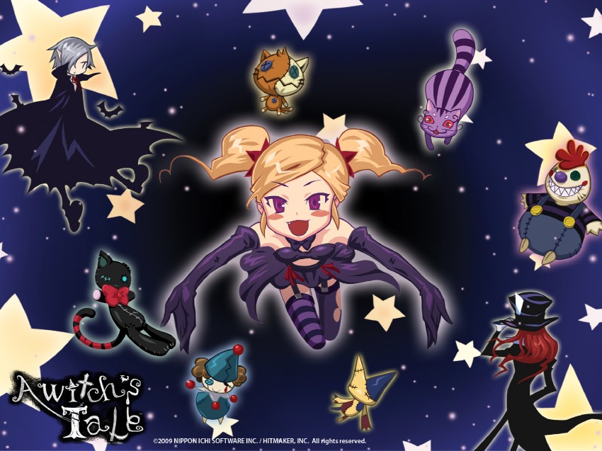 liddell, loue, mad hatter, and cheshire cat (witch tale: minarai majo to 7nin no hime) drawn by taniel