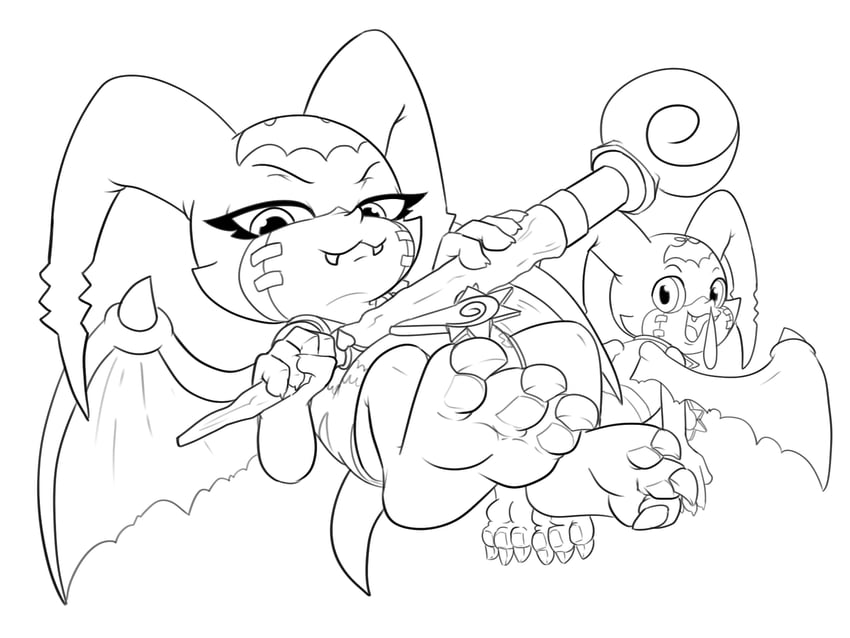 petitmamon (digimon and 1 more) drawn by imposter_dude