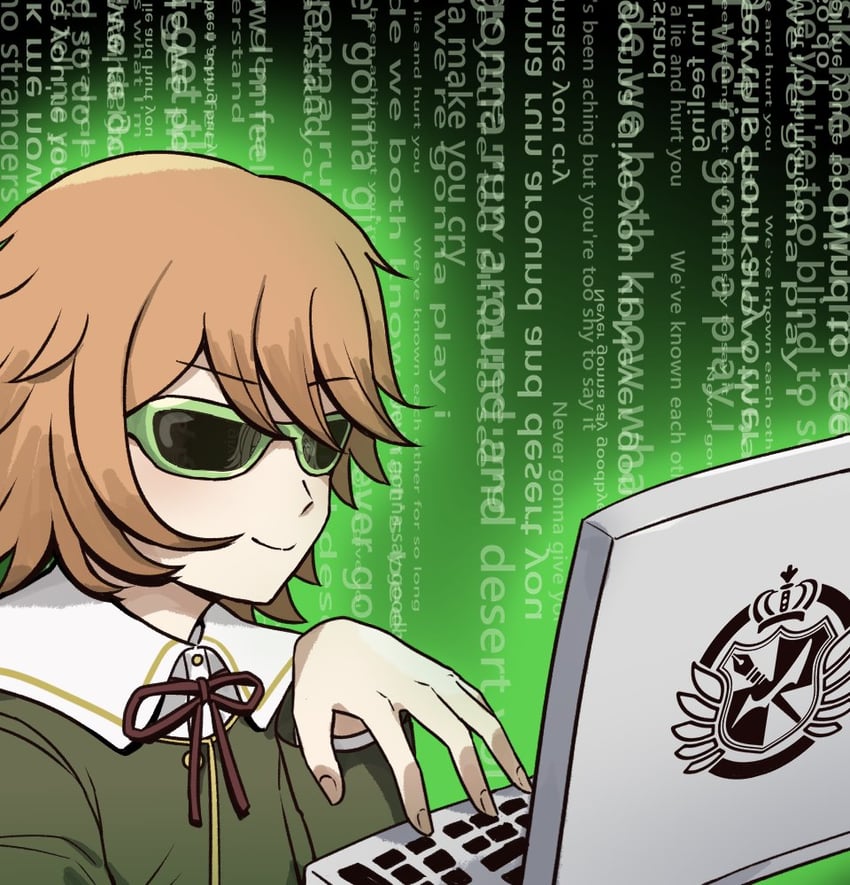 nanami chiaki, fujisaki chihiro, and alter ego (danganronpa and 1 more) drawn by kmnm_1403