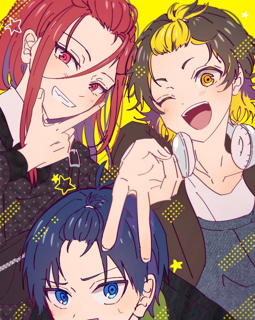 isagi yoichi, bachira meguru, and chigiri hyoma (blue lock) drawn by mma_runn
