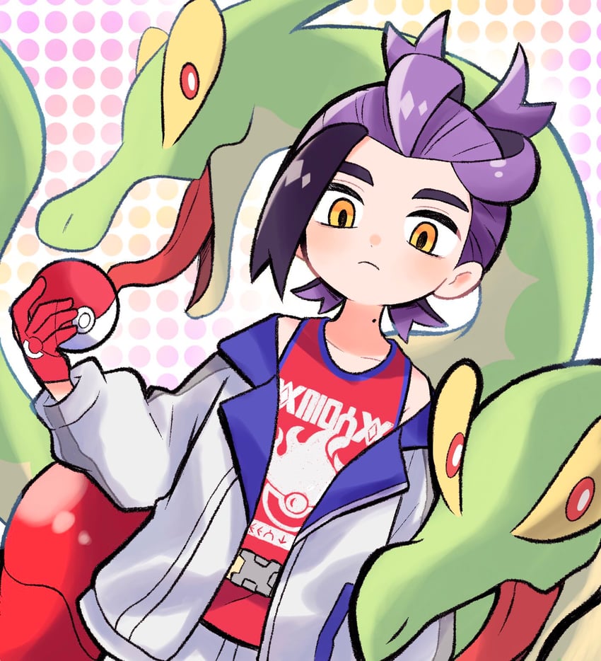 kieran and hydrapple (pokemon and 1 more) drawn by yataba