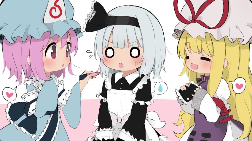 konpaku youmu, yakumo yukari, and saigyouji yuyuko (touhou) drawn by poco_(zdrq3)