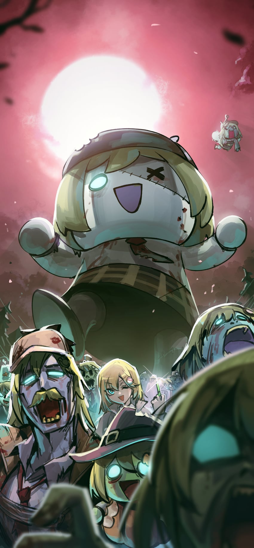 watson amelia and smol ame (hololive and 1 more) drawn by adarin