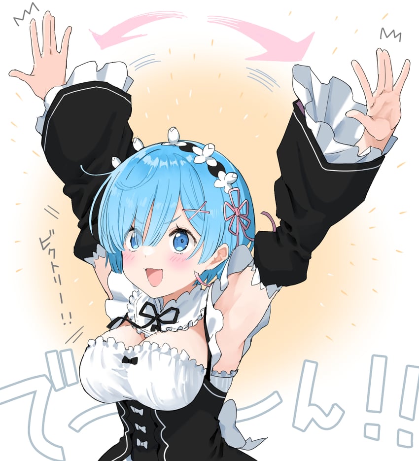 rem (re:zero kara hajimeru isekai seikatsu) drawn by mameroku