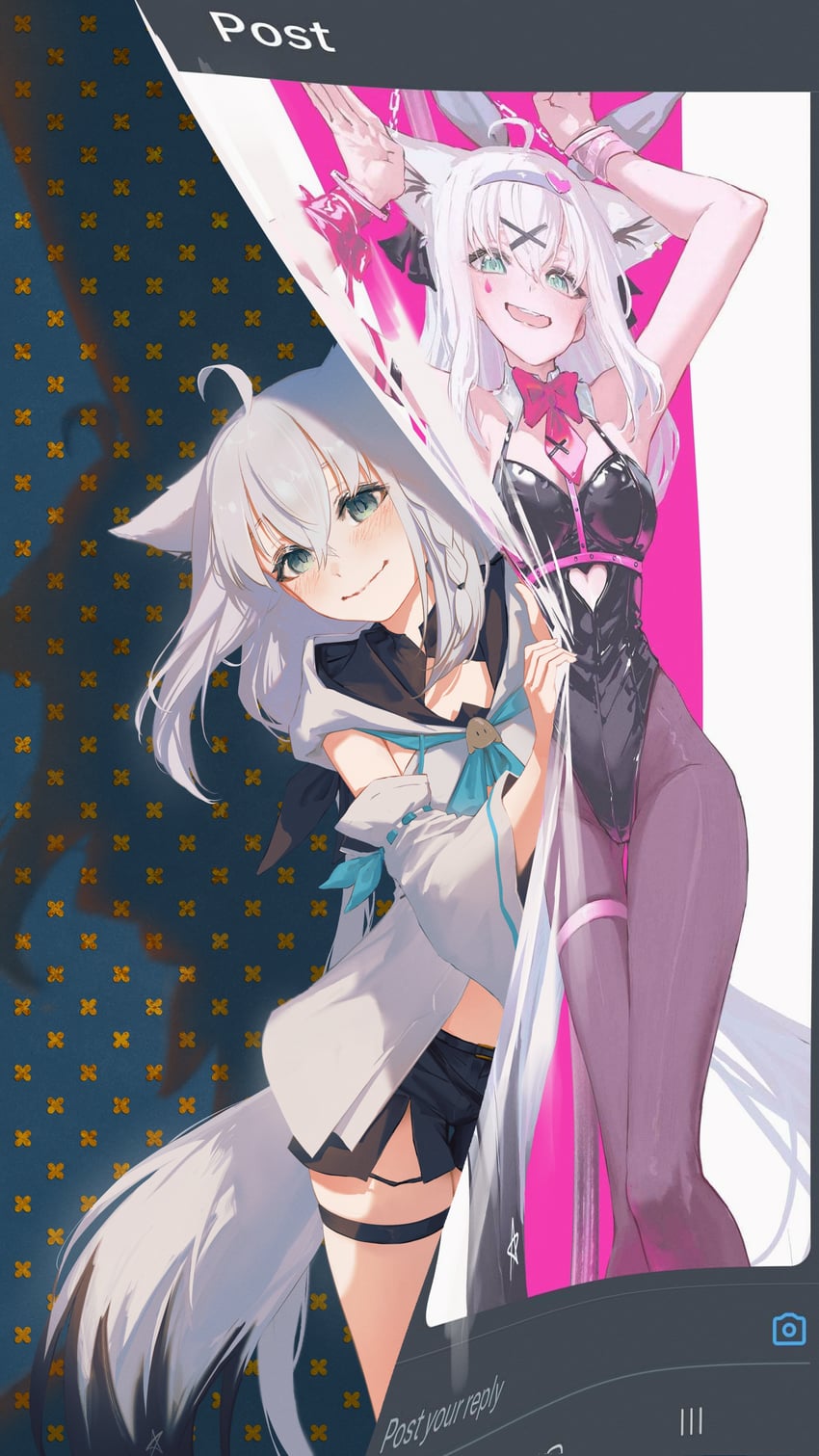 shirakami fubuki (hololive and 2 more) drawn by hyde_(tabakko)