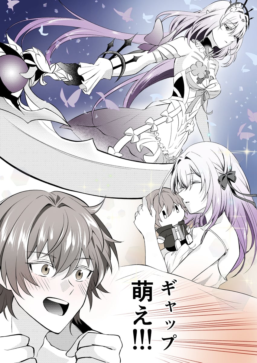 trailblazer, caelus, and castorice (honkai and 1 more) drawn by miyura1010
