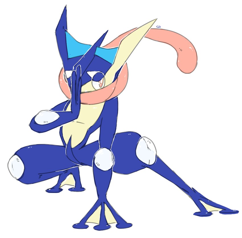 greninja (pokemon) drawn by pinkgermy