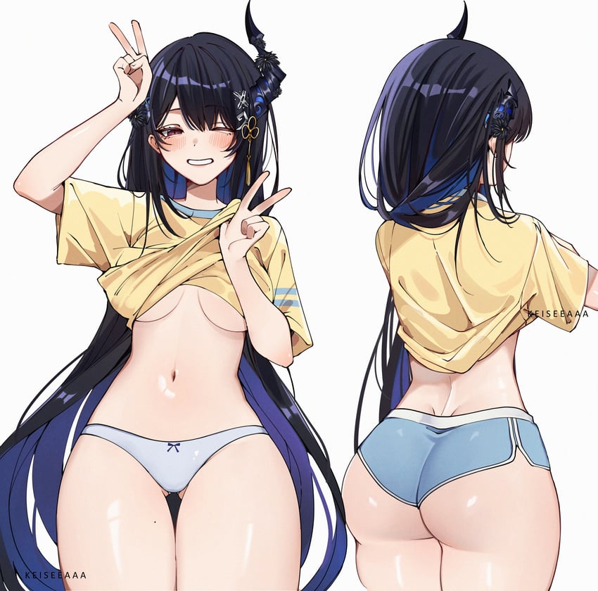 nerissa ravencroft (hololive and 1 more) drawn by keisea