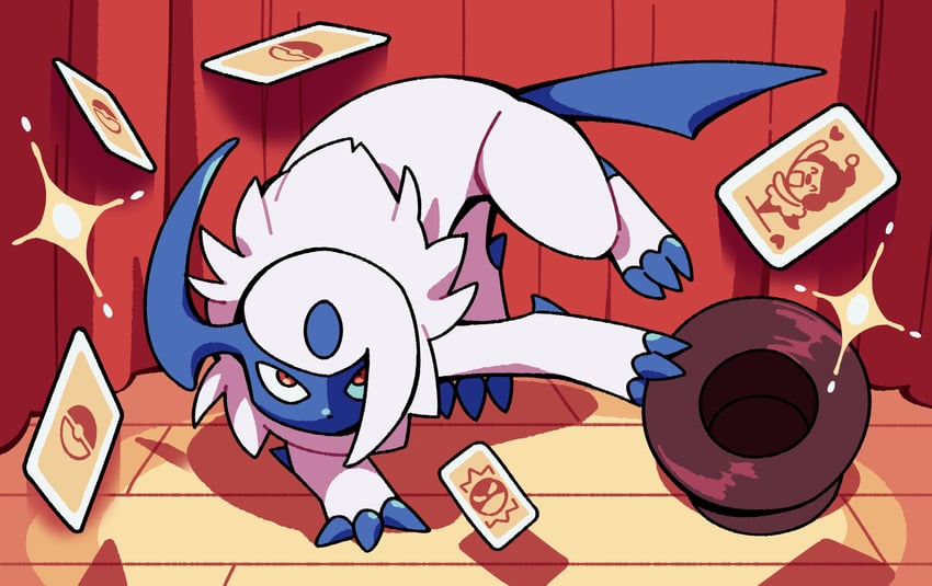 absol, voltorb, and mime jr. (pokemon) drawn by fourleafisland